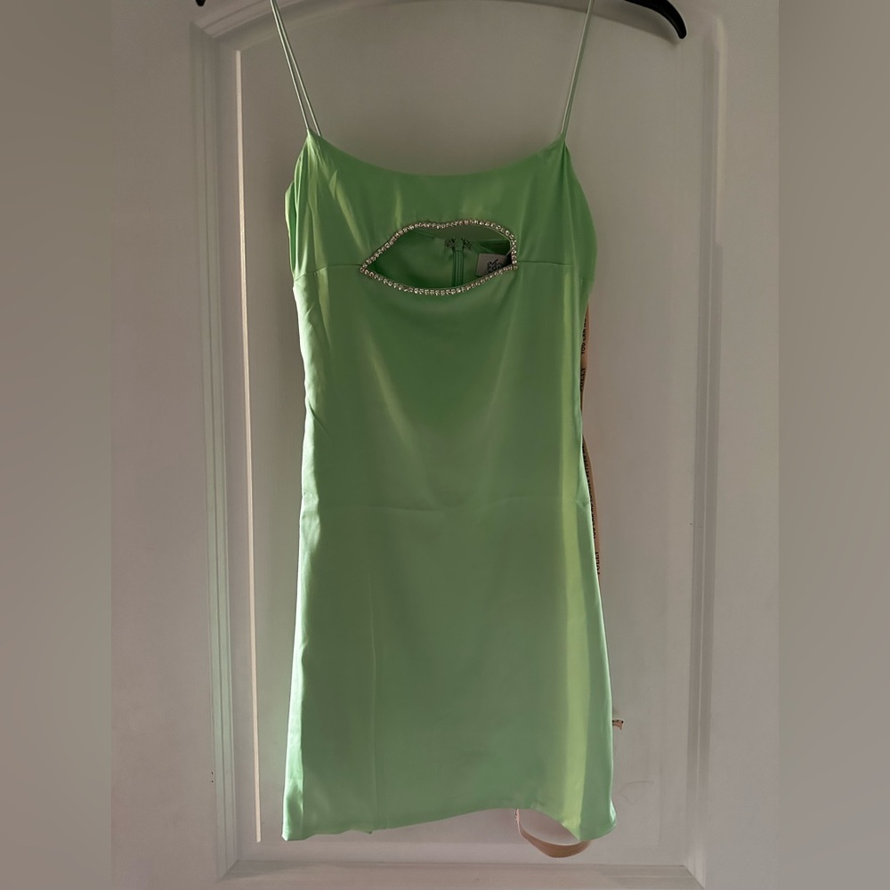 Oh Pollygoing out dress” light green